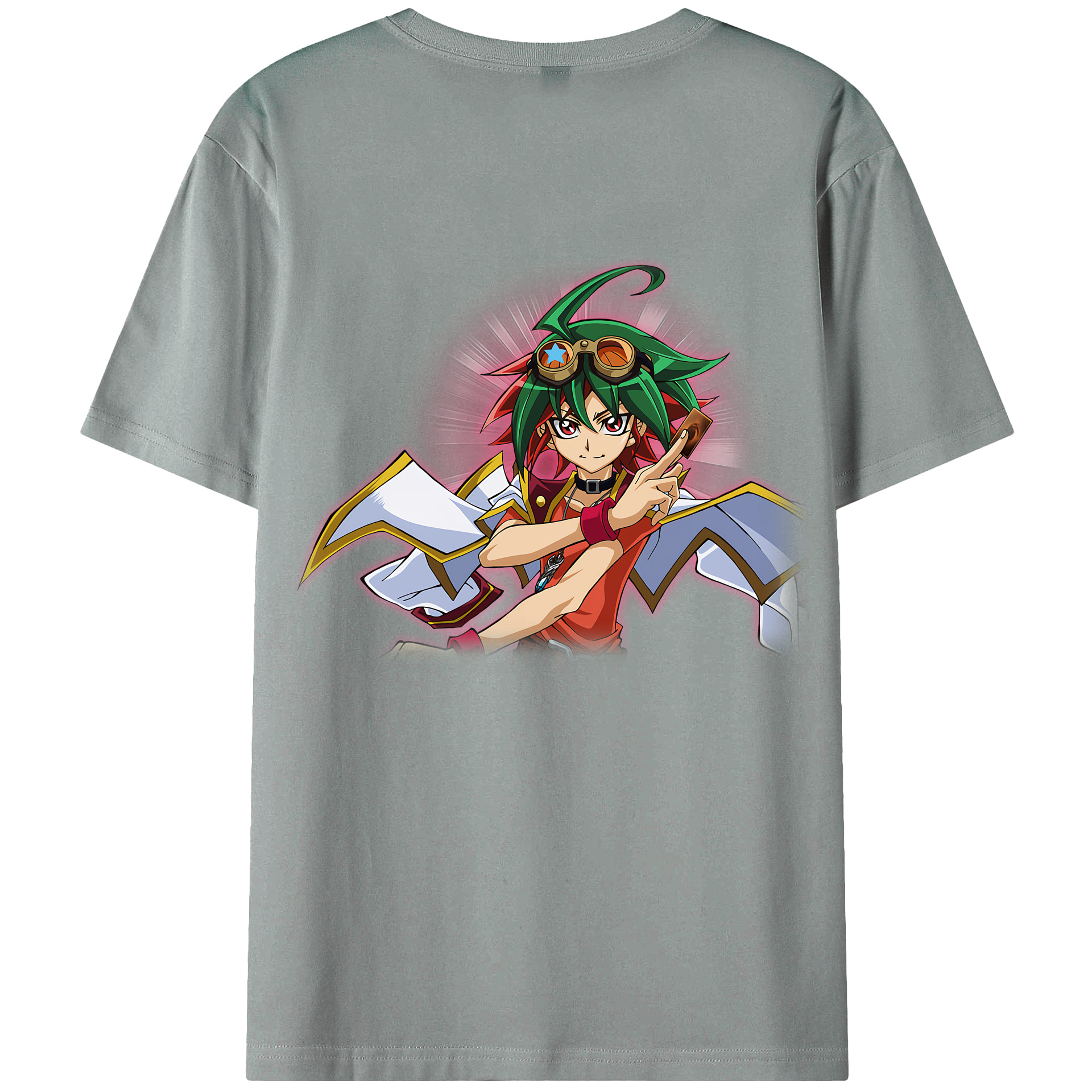 （画像用） 遊☆戯☆王 Yu-Gi-Oh! 綿100％ メンズ半袖Tシャツ（バックプリント） 通気性